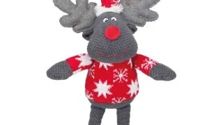 TRIXIE Christmas Xmas Ren , jucarie de plus caini, M-XL, textil, cu sunet, activitati fizice, diverse culori, 42 cm