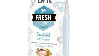 BRIT Fresh Muscles & Joints Adult L-XL, Peste cu Dovleac, hrana uscata continut redus cereale caini, 2.5kg