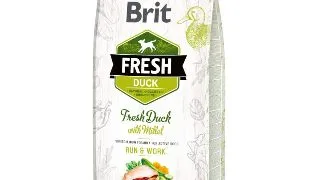BRIT Fresh Run & Work Adult S-XL, Rata cu Mei, hrana uscata continut redus cereale caini, activitate intensa, 12kg