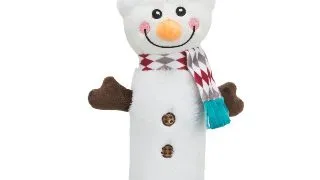 TRIXIE Christmas Om de Zapada cu Fosnaitoare, jucarie de plus caini XS-XL, activitati fizice, poliester, alb si albastru, 38cm