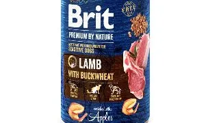 BRIT Premium By Nature, Miel cu Hrisca, conserva hrana umeda fara cereale caini, (pate), 800g