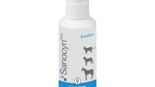 SANOCYN Forte Rani si Leziuni Cutanate, ingrijire rani solutie caini si pisici, antibacteriana, flacon, 75ml