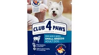 CLUB 4 PAWS Premium, XS-S, Miel, hrana umeda caini, (in sos) CLUB 4 PAWS Premium, XS-S, Miel, plic hrana umeda caini, (in sos), bax,  100g x 24buc