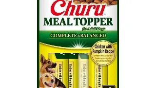 INABA Churu Meal Topper, XS-XL, Pui si dovleac, plic, tub recompense fara cereale caini, (piure), 56g