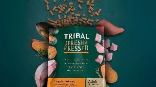 TRIBAL Fresh Pressed, XS-XL, Curcan, hrana uscata fara cereale caini, presata la rece, 12kg