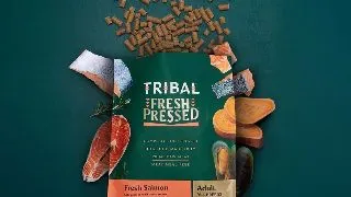 TRIBAL Fresh Pressed, XS-XL, Somon, hrana uscata fara cereale caini, presata la rece, 12kg