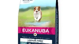 EUKANUBA Grain Free Adult Small & Medium Breed, S-M, Miel, hrana uscata fara cereale caini, 12kg