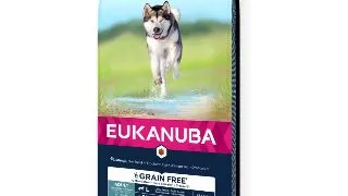 EUKANUBA Grain Free Adult Large Breed, L-XL, Miel, hrana uscata fara cereale caini, 12kg