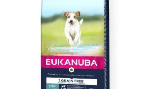 EUKANUBA Grain Free Adult Small & Medium Breed, S-M, Peste, hrana uscata fara cereale caini, 12kg