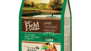 SAM'S FIELD Junior Large Breed, L-XL, Miel, hrana uscata continut redus cereale caini, 2.5kg