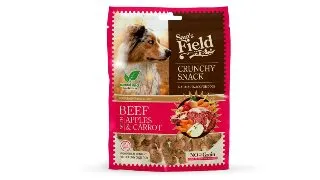 SAM'S FIELD Crunchy Snack, XS-XL, Vita si Mar, punguta recompense fara cereale caini, 200g