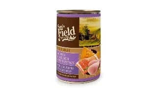 SAM'S FIELD True Meat, XS-XL, Somon si Pui, conserva hrana umeda fara cereale caini, (in aspic), 400g