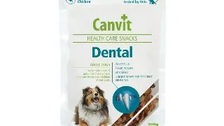 CANVIT Snack Dental, XS-S, Rata, punguta recompense functionale caini, sensibilitati dentare, 200g