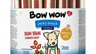 BOW WOW Jerky Snack Smoked Meat, S-XL, Carne, galetusa recompense caini, 35buc, 1400g