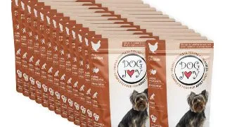 DOG JOY, XS-S, Pui, plic hrana umeda caini, (in sos), bax, 100g x 24buc