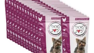 DOG JOY Junior, XS-S, Pui, plic hrana umeda caini junior, (in sos), bax, 100g x 24buc