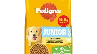 PEDIGREE Junior, M-XL, Pasare si Legume, hrana uscata caini junior, 10+2kg GRATUIT