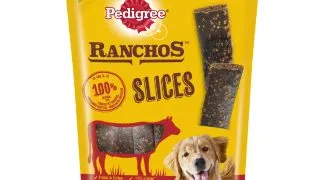 PEDIGREE Ranchos Slices, XS-XL, Vita, punguta recompense caini, 60g