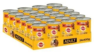 PEDIGREE, XS-XL, Vita si Pasare, conserva hrana umeda caini, (in aspic), bax, 400g x 24buc