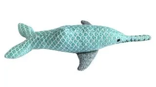 Delfinul de Gange WWF, Jucarie pentru caini, din materiale reciclate, 22 x 6 x 12 cm
