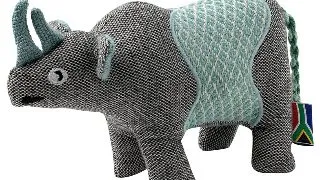Rinocer Negru WWF, Jucarie pentru caini, din materiale reciclate, 22 x 6 x 12 cm