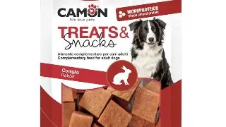 CAMON Rabbit Cubes, XS-XL, Iepure, punguta recompense caini, 80g
