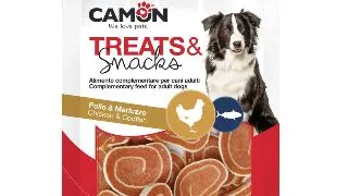 CAMON Sushi, XS-XL, Pui si Cod, punguta recompense caini, 100g