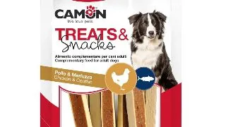 CAMON Sandwiches, XS-XL, Pui si Cod, punguta recompense caini, 80g