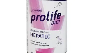 PROLIFE Diet Hepatic, M-XL, Pui si Porc, dieta veterinara, conserva hrana umeda fara cereale caini, sistem hepatic, (in aspic), 400g