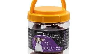 AGILITY Piele de Rata, XS-XL, galetusa recompense caini, 450g
