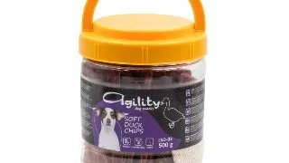 AGILITY Chipsuri, XS-XL, Rata, galetusa recompense caini, 500g