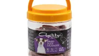 AGILITY Carnaciori Uscati, XS-XL, Rata, galetusa recompense caini, 500g