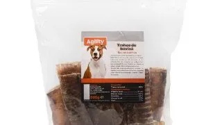 AGILITY Trahee de Bovina, XS-XL, punguta recompense naturale deshidratate caini, 500g