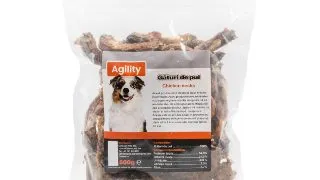 AGILITY Gaturi de Pui, XS-XL, punguta recompense naturale deshidratate caini, 500g