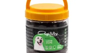AGILITY Chipsuri, XS-XL, Miel, galetusa recompense caini, 500g