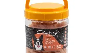 AGILITY Felii, XS-XL, Pui, punguta recompense caini, 500g