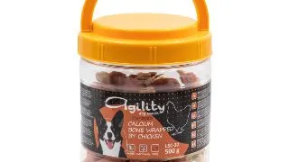 AGILITY Pulpite din Os de Calciu, XS-XL, Pui, punguta recompense caini, 500g