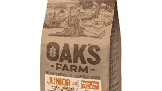OAK'S FARM Junior, XS-XL, Somon, hrana uscata fara cereale caini junior, 12kg