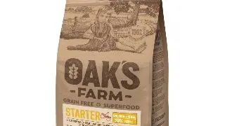 OAK'S FARM Mini Starter, XS-S, Somon, hrana uscata fara cereale caini junior, 2kg