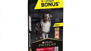 PURINA Pro Plan Sensitive Skin Adult M, Somon, hrana uscata caini, piele si blana, 14+2.5kg GRATUIT
