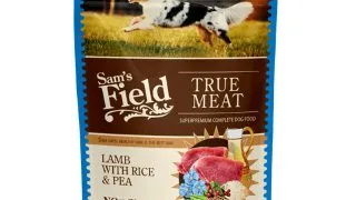 SAM'S FIELD, XS-XL, Miel si Orez, plic hrana umeda caini, (in aspic), 260g