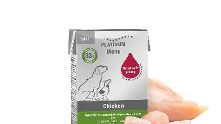 PLATINUM Menu Adult, XS-XL, Pui, tetra pack hrana umeda caini, (in suc propriu), 185g