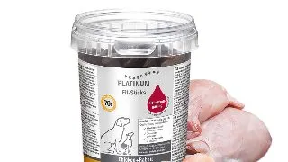 PLATINUM Fit-Sticks, XS-XL, Pui si Iepure, bol recompense caini, 300g