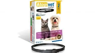 BIOIBERICA Atopi vet Collar Cats & Small Dogs, XS-S, tratament adjuvant zgarda caini si pisici, piele sensibila, calmant, cutie, 35cm, 1buc