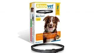 BIOIBERICA Atopi vet Collar Medium & Large Dogs, M-XL, tratament adjuvant zgarda caini, piele sensibila, calmant, cutie, 75cm, 1buc