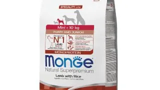 MONGE Natural Superpremium Monoprotein Puppy&Junior Mini, XS-S, Miel si Orez, hrana uscata caini junior, 7.5kg