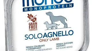 MONGE Monoprotein, XS-XL, Miel, tavita hrana umeda monoproteica fara cereale caini, (pate), bax, 150g x 24buc