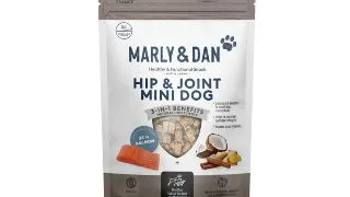 MARLY&DAN Hip&Joint Mini Dog, XS-S, Somon, punguta recompense functionale fara cereale caini, sistem articular, 50g