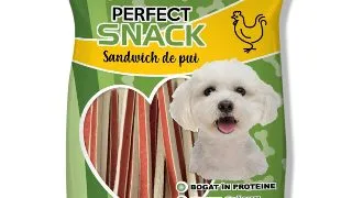 PERFECT SNACK Sandwich, XS-XL, Pui, punguta recompense caini, 80g