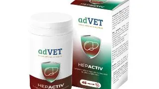 ADVET HepActiv, supliment sistem hepatic caini, capsule ADVET HepActiv, XS-XL, supliment sistem hepatic caini si pisici, flacon, 45 capsule